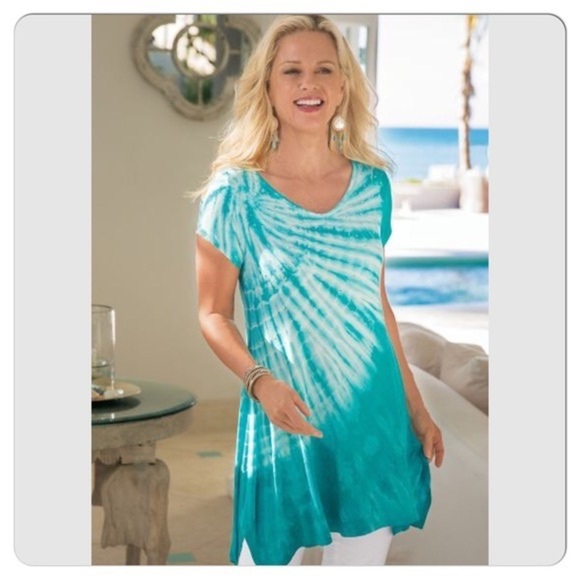 Soft Surroundings Tops - Soft Surroundings Mira Costa tie-dye tunic size S